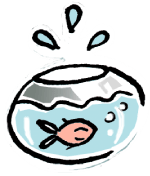 Bubulle poisson mascotte du logo Blooming Pets