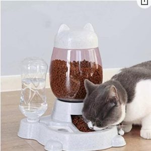 Distributeur de croquettes + distributeur d'eau Rmy pour chats