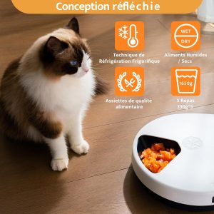 Distributeur de nourriture programmable UbPet avec réfrigération