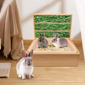 Râtelier-litière JoliJour pour lapins et rongeurs