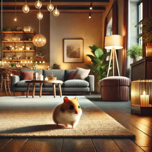Un hamster dans le confort de son domicile