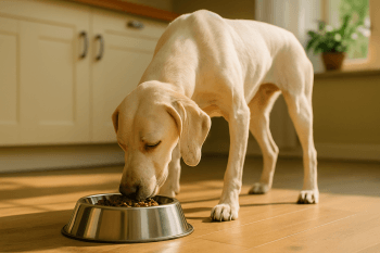 Chien : Photos prix d'un Billy qui mange des croquettes