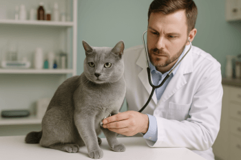Chat : Photos prix d'un Bleu Russe malade