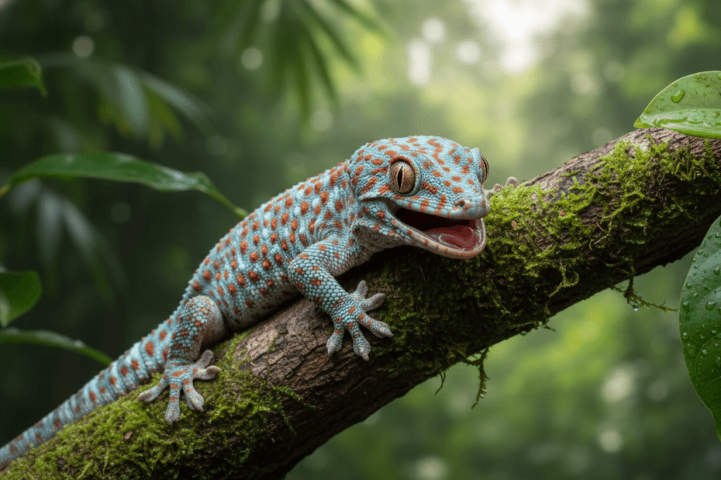 lezard : Photos d'un Gecko Tokay (Gekko Gecko)