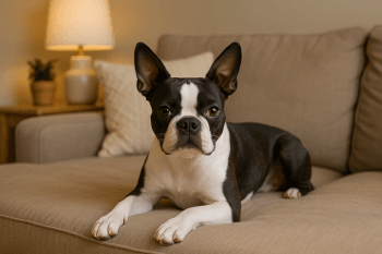 Chien : Photos prix d'un Boston Terrier malade