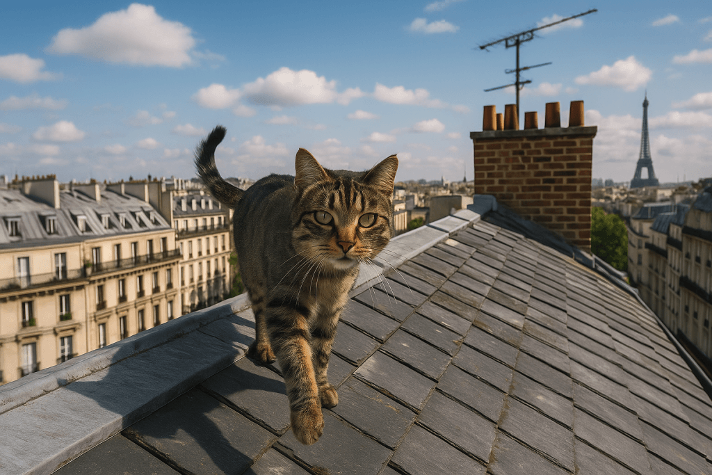 Chat de gouttière ou chat commun.