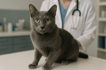 Chat : Photos prix d'un Korat malade