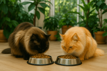 Chat : Photos prix d'un Ragdoll qui mange des croquettes