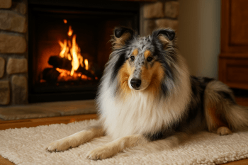 Chien : Photos prix d'un Colley à poil long (Rough Collie) malade
