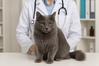 Chat : Photos prix d'un Nebelung malade