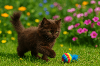 Chaton : Photos d'un York Chocolat