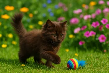 Chaton : Photos d'un York Chocolat