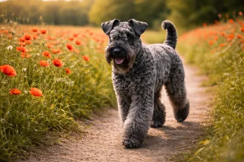 Chien : Photos d'un Kerry Blue Terrier