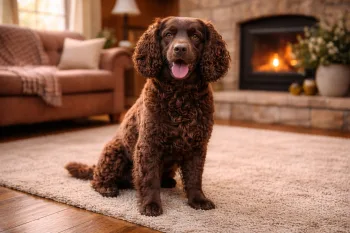 Chien : Photo d'un American Water Spaniel malade