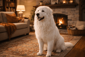 Chien : Photo d'un Berger de Maremme et des Abruzzes malade