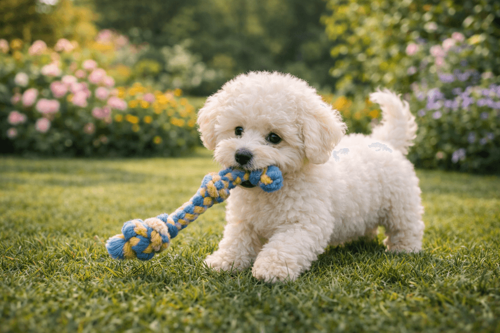 Chiot : Photo d'un jeune Bichon à poil frisé