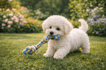 Chiot : Photo d'un jeune Bichon à poil frisé