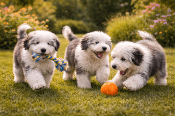 Chiot : Photo d'un jeune Bobtail (Old English Sheepdog)