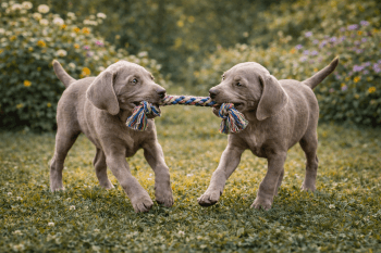Chiot : Photo d'un jeune Braque de Weimar