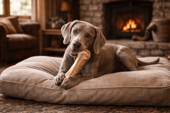 Chien : Photo d'un Braque de Weimar malade
