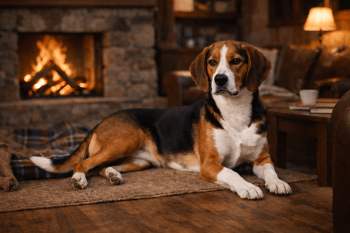 Chien : Photo d'un Chien Courant Finnois malade