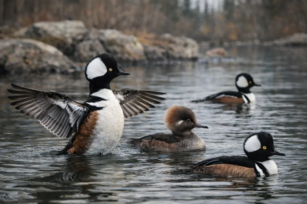 Harle Couronné : Photo d'un canard