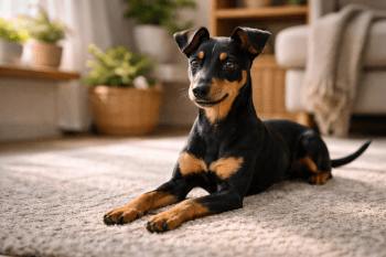 Chien : Photo d'un Manchester Terrier malade