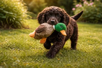 Chiot : Photo d'un Épagneul d'Eau Irlandais