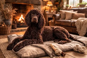 Chien : Photo d'un Épagneul d'Eau Irlandais malade