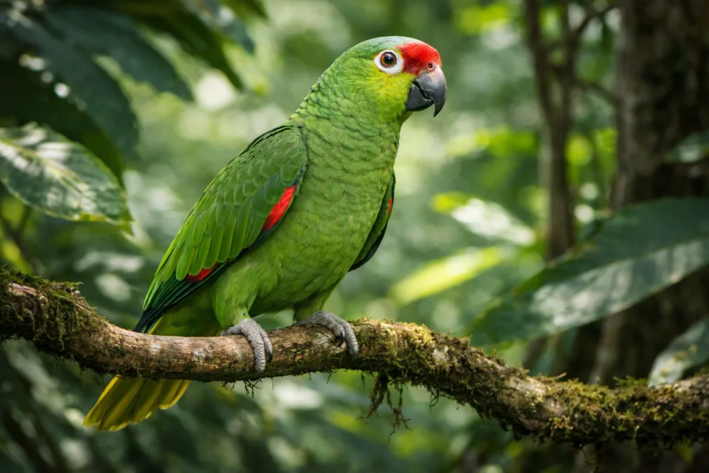 Amazone à Lores Rouges : Photo d'un oiseau