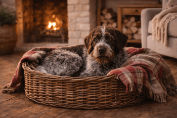 Chien : Photo d'un Griffon Korthals malade