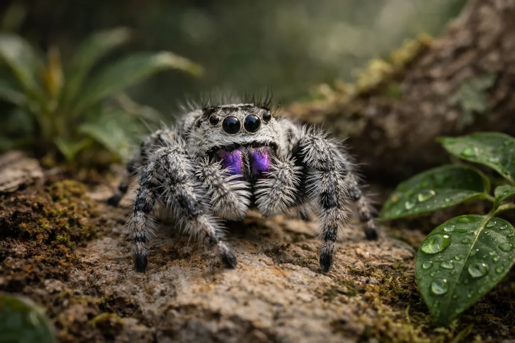 Phiddipus Regius Bahamas : Photo d'un araignee