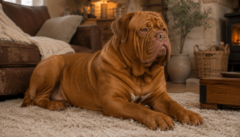 Chien : Photo d'un Dogue de Bordeaux malade