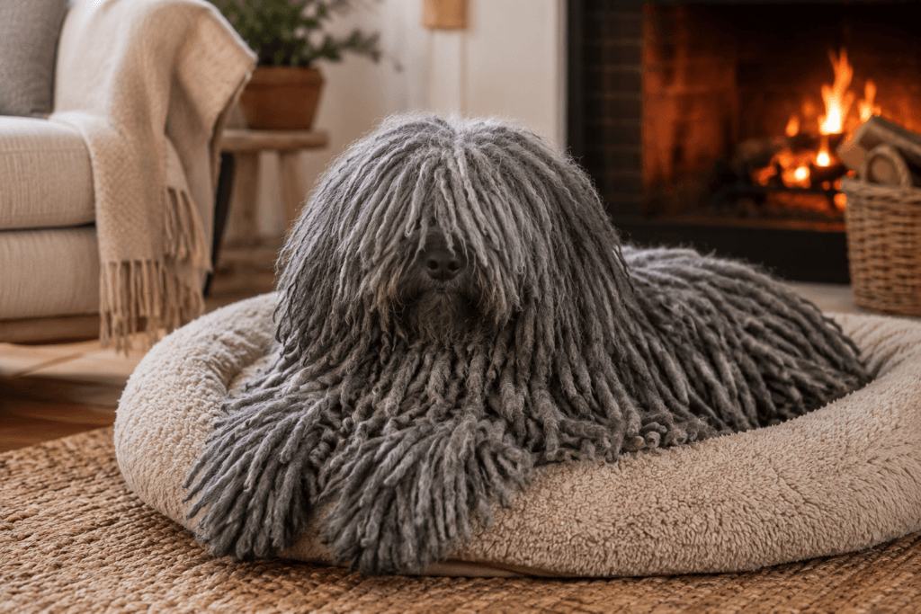 Chien : Photo d'un Puli malade