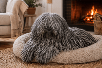 Chien : Photo d'un Puli malade