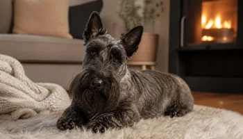 Chien : Photo d'un Scottish Terrier malade