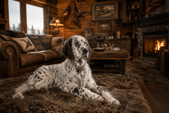 Chien : Photo d'un Setter Anglais malade