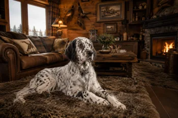 Chien : Photo d'un Setter Anglais malade
