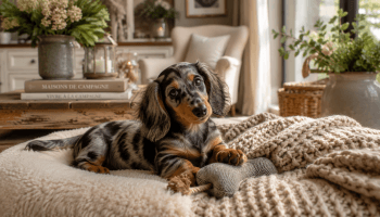 Chien : Photo d'un Teckel malade