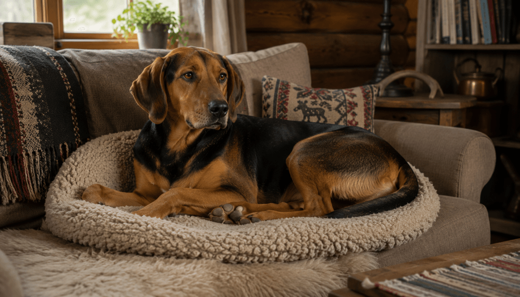 Chien : Photo d'un Chien Courant de Schiller malade