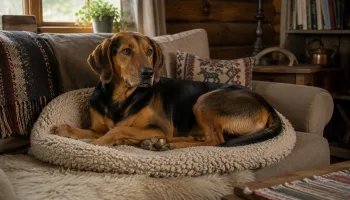 Chien : Photo d'un Chien Courant de Schiller malade