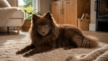 Chien : Photo d'un Grand Spitz malade