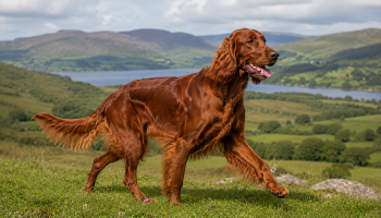 Chien : Photo d'un Setter Irlandais Rouge