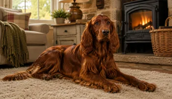 Chien : Photo d'un Setter Irlandais Rouge malade