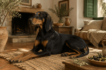 Chien : Photo d'un Chien Courant Italien Ă poil ras malade