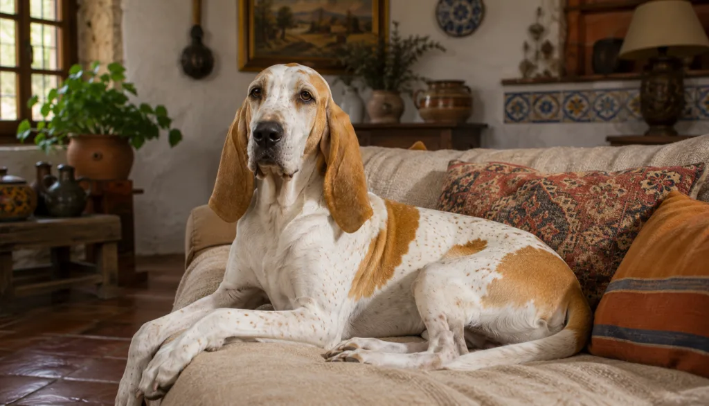 Chien : Photo d'un Chien Courant Espagnol malade
