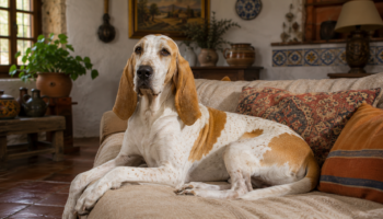 Chien : Photo d'un Chien Courant Espagnol malade