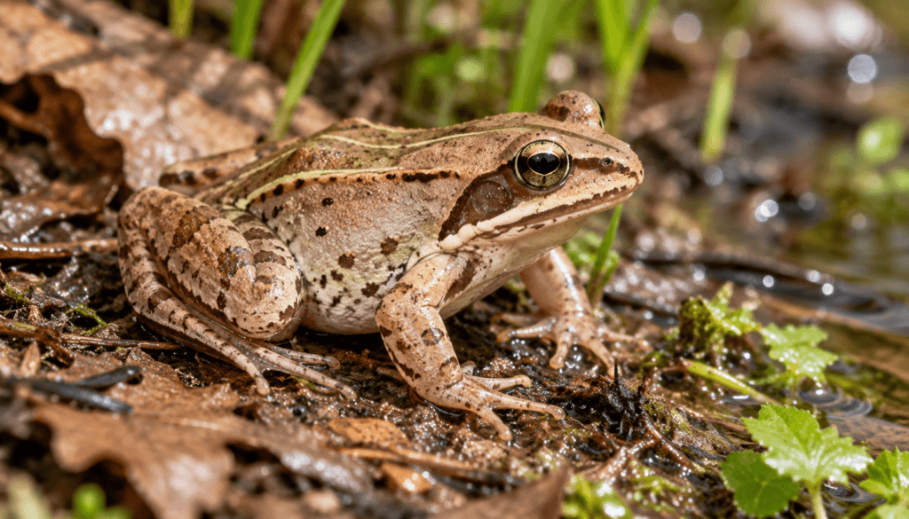 Grenouille des Bois (Lithobates Sylvaticus) : Photo d'un grenouille